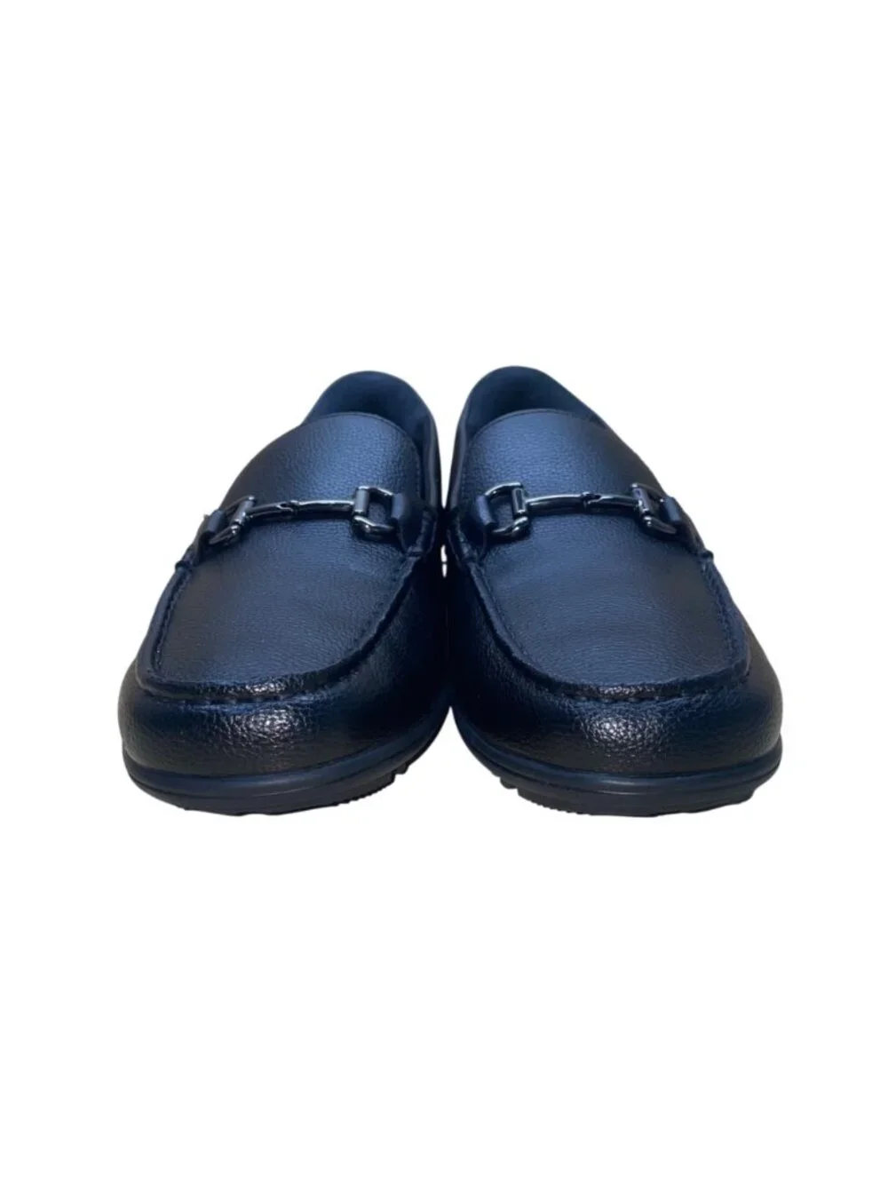 MJNY Marc Joseph Men’s Black Horse-bit Accent Slip-On Driving Loafers Size 8.5